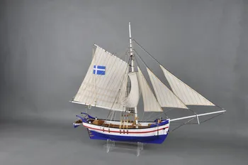1/50 isveç yat ahşap tekne klasik yelkenli tekne model seti HOBİ İsveç Yat Yelkenli Ölçekli 1: 50 640mm 25 