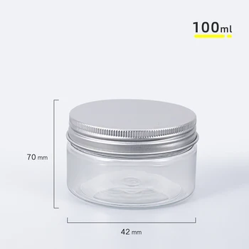 10 adet 100ML Boş Doldurulabilir krem kavanozu Alüminyum vidalı kapak Seyahat Kozmetik Konteyner PET depolama şişesi