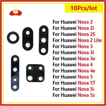 10 Adet Huawei Nova 2 İçin 2i 2S 3 3E 3i 4 4e 5i 5T 5Z 2lite 2 artı 5 5i Pro Arka Arka Kamera lens camı Yapışkanlı Etiket ile