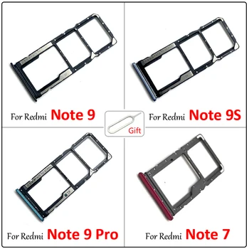 100 % Orijinal Xiaomi Redmi İçin Not 7 / Not 9 Pro 9S Nano SIM kart tutucu Tepsi çip yuvası çekmece Tutucu adaptör soketi Pin İle