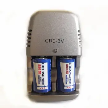 2 adet 880 mAh 3 v CR2 lityum pil kamera şarj edilebilir pil +1 adet cr2 pil şarj cihazı