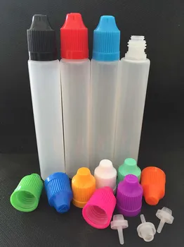 30ml PE Doldurulabilir Boş iğneli şişe Kalem Tarzı Uzun İnce E Sıvı Şişe Damlalıklı Yağ Şişeleri 13 Renkli Kapaklı