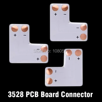 50 adet / grup 8mm 2pin L T X Şekli 3528 LED Şerit Köşe Konektörü, yön Değiştirme Kullanımı İçin PCB Kartı Splitter Konektörü