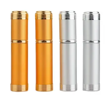 5ML Taşınabilir Spiral Altın / Gümüş Elektroliz Alüminyum Parfüm Şişesi Cam Boş Şişe Kozmetik Şişelenmiş Toner Sprey Şişesi