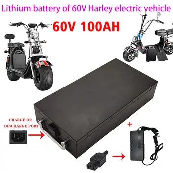 60V 40ah Elektrikli Scooter için 250W ~ 1500W Motosiklet/üç tekerlekli bisiklet / bisiklet Su Geçirmez Lityum Pil + 67.2 V Şarj Cihazı