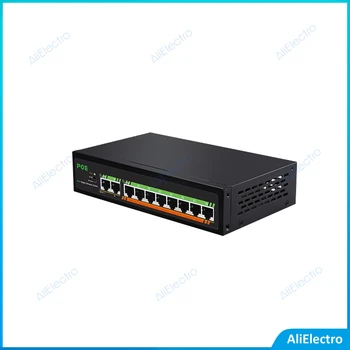 8 Port Gigabit Anahtarı 10/100/1000 Mbps POE Anahtarı 2 Port 1000 Mbps Uplink Ethernet Anahtarı 52 V 120 W Dahili Güç Kaynağı ile VLAN