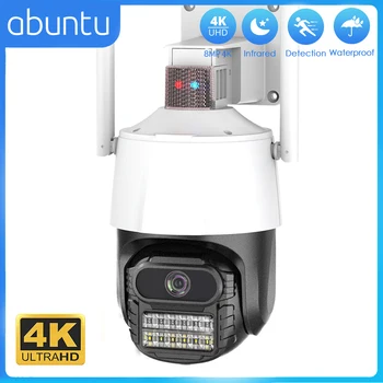 8MP 4K Wifi Kamera ile hırsızlık siren alarmı Açık PTZ Hız Dome Kamera Akıllı Otomatik İzleme CCTV Video Gözetim Kamera