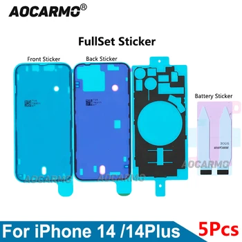 Aocarmo 5 Adet iPhone 14 Artı 14 Artı LCD Ekran Ekran Yapıştırıcı Ve Arka Pil Sticker Tutkal Arka Su Geçirmez Bant
