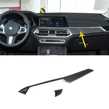 BMW için X5 G05 X6 G06 2019-2023 Gerçek karbon fiber Araba Merkezi konsol paneli kapak Trim Sticker Araba Aksesuarları