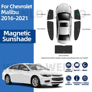 Chevrolet Malibu XL 2016-2021 için Cam Güneşlik oto camı Perde Örgü Manyetik Araba Güneşlik Yan pencere gölgeliği Güneş