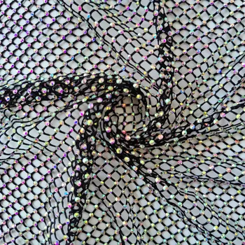 Dikiş Rhinestones Örgü DIY Şerit Trim Siyah Örgü SS10 Kristal Kumaş Strass Bant Net Rhinestones İle Kristal Elbise Elbise