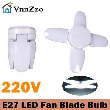 E27 LED Ampul vantilatör pervanesi Zamanlama Lambası AC220V 28W Katlanabilir led ışık Ampul Lampada Ev Tavan Lambası Yüksek kalite