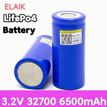 ELAIK 6 ADET Lifepo4 32700 3.2 V 6500mAh şarj edilebilir pil 35A sürekli deşarj maksimum 55A yedek güç el feneri pil