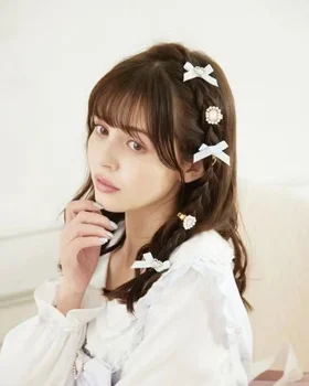 Japon Tarzı 2023 saç aksesuarları Tokalarım 8 Parçalı Set Tatlı Sevimli Yeni Şapkalar Moda Lolita saç tokası Kız Tokalar