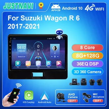 JUSTNAVI Araba Radyo 2 Din Android 10 Suzuki Vagon R 6 2017-2021 Multimedya Video Oynatıcı teyp Navigasyon GPS Carplay