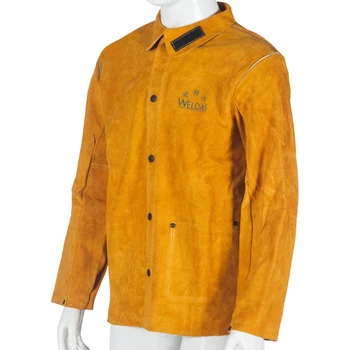 Kaynak Ceketleri Yangın Geciktirici Kaynakçı Giyim Anti Ark Kaynak Pantolon İnek Derisi Deri Kıvılcım Geçirmez Tulum Bölünmüş İnek Deri