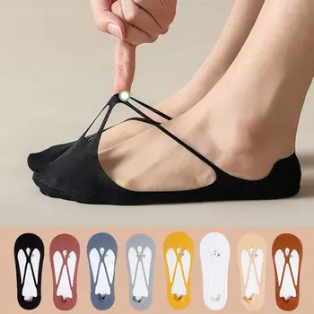 Moda Rahat Tekne Çorap Güzel Sığ Ağız Görünmez Çorap Ultra İnce Şeker Renk Kadın Sling Çorap