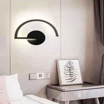 Modern minimalist kişilik sanat duvar lambası Amerikan Avrupa dekoratif tarzı yatak odası ev dekorasyon duvar lambası LED