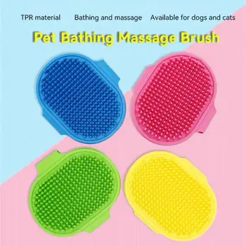 Pet Banyo Fırçası Silikon Köpek Masaj Fırçaları Pet Banyo Fırçası Tarak Kedi Temizleme Banyo Eldivenleri Kedi Bakım Ürünü Köpek Aksesuarları