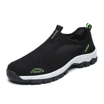 Rahat ayakkabılar Erkekler için 2019 Moda Nefes Slip-On örgü ayakkabı Erkekler Spor düz ayakkabı Sneakers Artı Boyutu 39-49