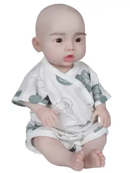 Silikon Bebek Bebek Gözler Yeniden Doğmuş Bebek Bebek Yumuşak Silikon Oyuncak Bebek Bebek Gerçekçi Mini Yeniden Doğmuş Bebek Çocuk