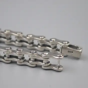 Yeni 925 Ayar Gümüş Benzersiz 11mm Link Zinciri Bilezik 7.28
