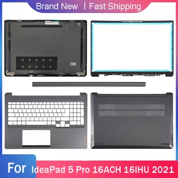 Yeni Alt Kasa Lenovo IdeaPad 5 Pro İçin 16ACH 16IHU 2021 Laptop LCD Arka Üst Kapak Ön Çerçeve Menteşe Kapak Palmrest Üst Gri