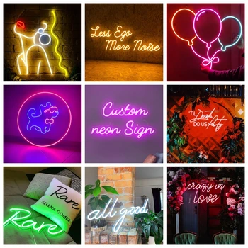 Özel Led ışık Neon Burcu Duvar Dekor Kişiselleştirilmiş DIY Logo Neon Burcu Düğün İçin Mutlu Doğum Günü Partisi